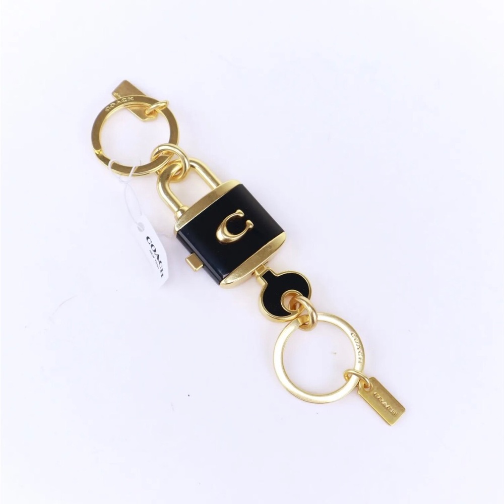LOCK AND KEY BAG CHARM KEY RING - Picture 2 of 5